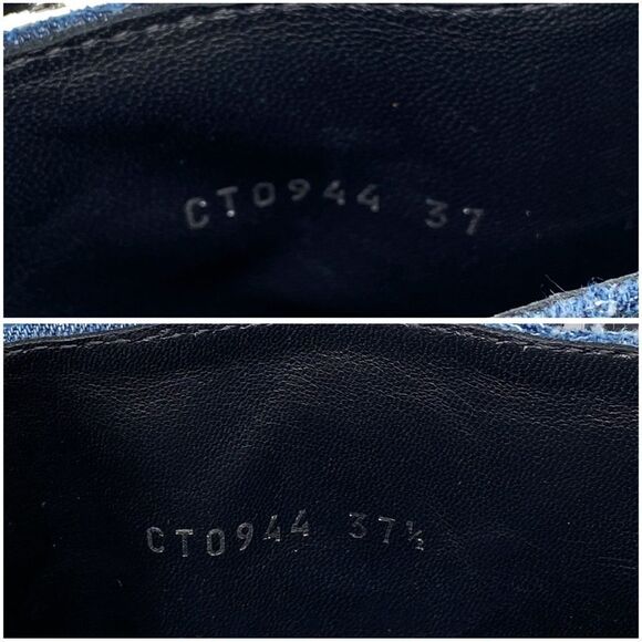 DOLCE & GABBANA Patchwork denim ankle boots with rhinestone buckle - Picture 13 of 16